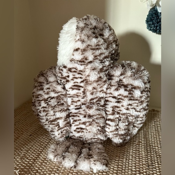 Snowy Owl Plush 12” Stuffed Animal White Brown Yellow Eyes Soft - Wild Republic - Picture 3 of 7